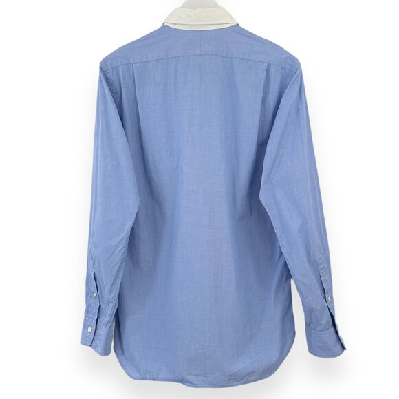 Polo Ralph Lauren Slim Fit Stretch Poplin Light Blue Button Up Shirt sz 15.5 - Picture 2 of 6